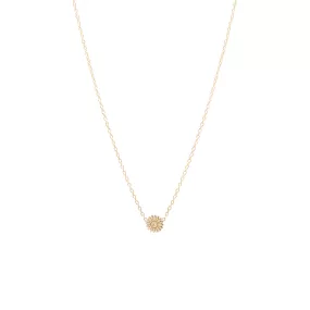 14k Diamond Itty Bitty Flower Necklace