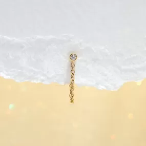 14k Fine On The Horizon Chain Earring