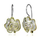 18K Gold Plated and Silver Barcelona Flower Earrings