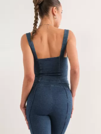 27 Grace Cotton Denim Corset Top