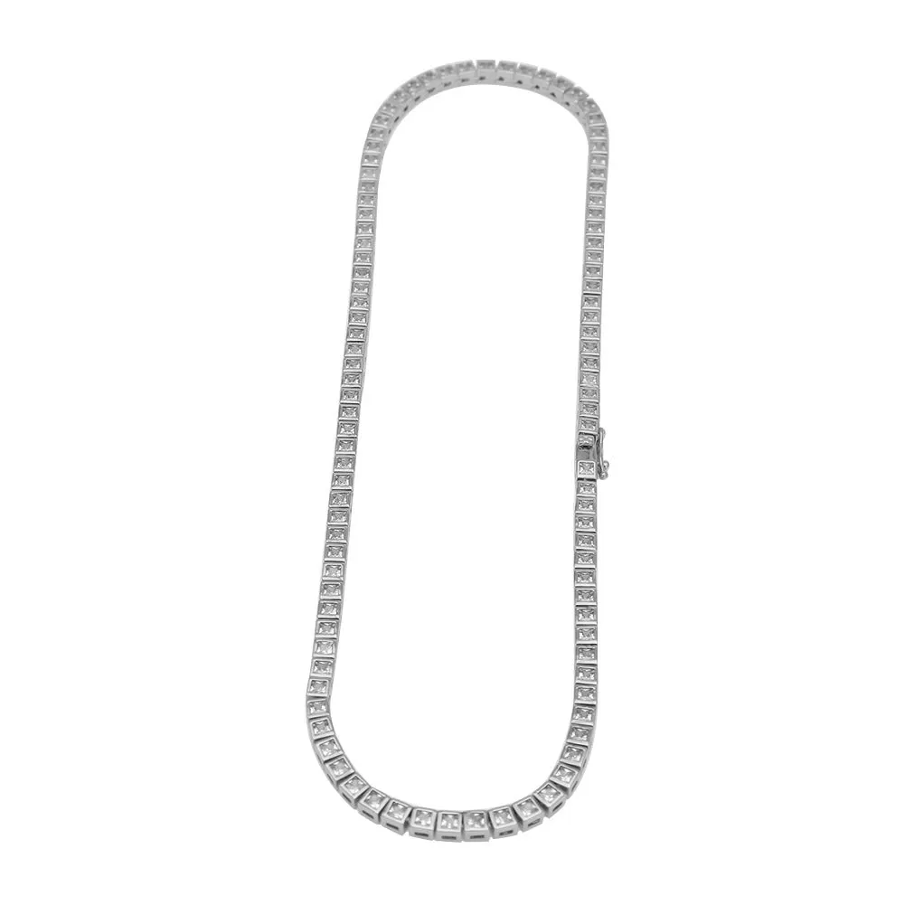 4.5mm Glittering Square Tennis Chain