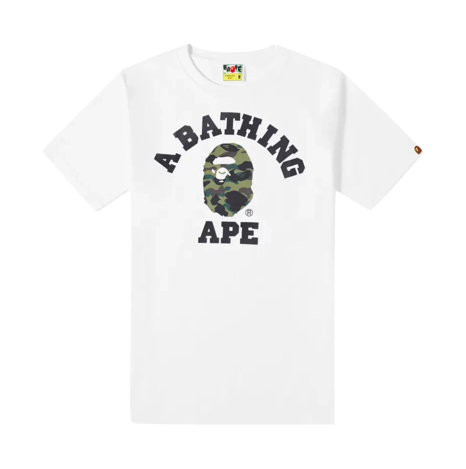 A BATHING APE 1ST CAMO COLLEGE TEE  - WHXGR