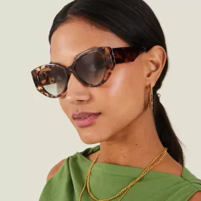 Accessorize London Women's Crystal Tortoiseshell Cateye Sunglasses