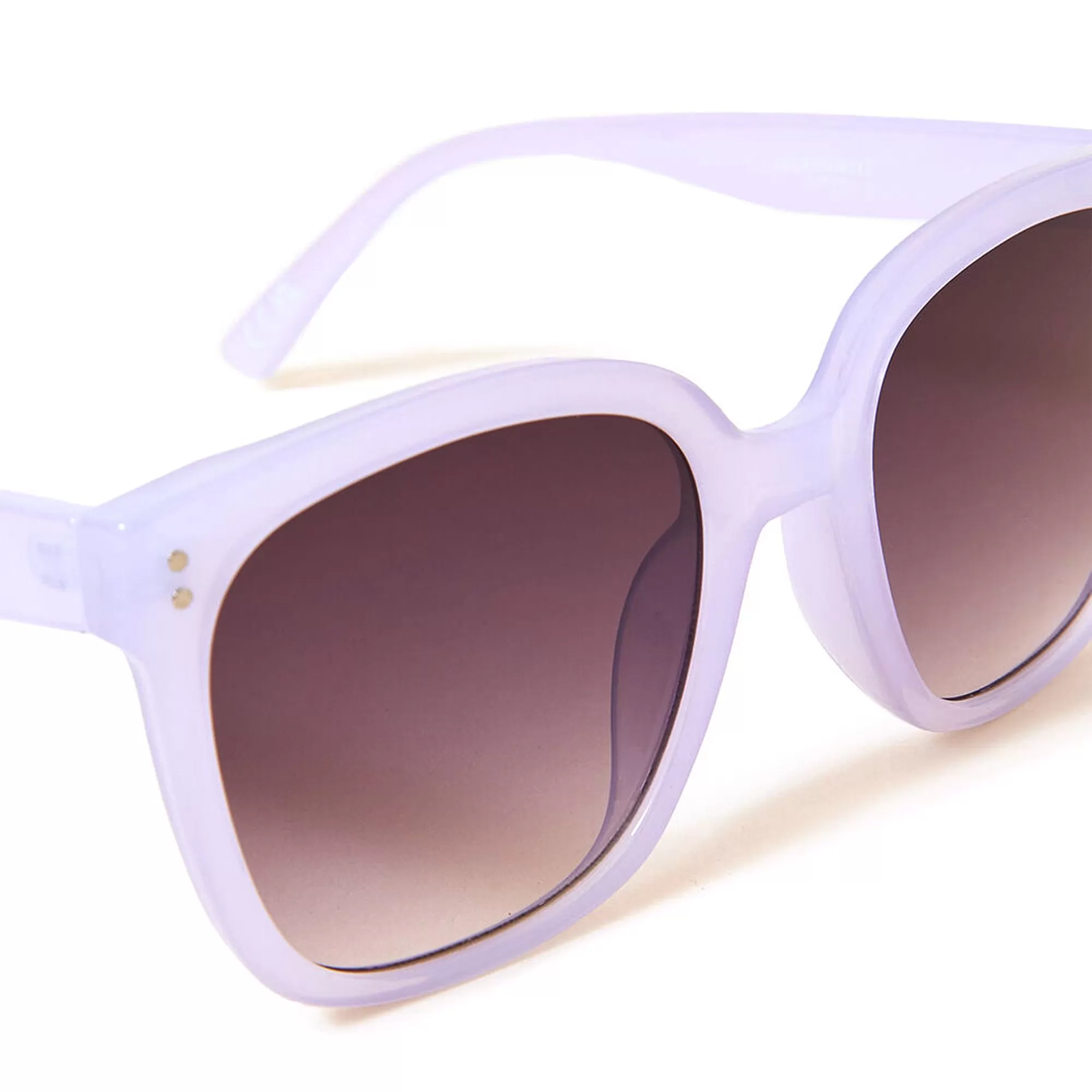 Accessorize London Women's Purple Coloured Oversized Wayfarer Sunglasses