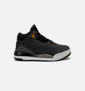 Air Jordan 3 Retro Fear Preschool Lifestyle Shoe - Night Stadium/Total Orange