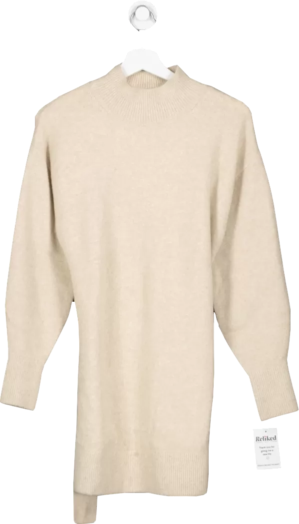 & Other Stories Beige Longline Belted Jumper UK XS