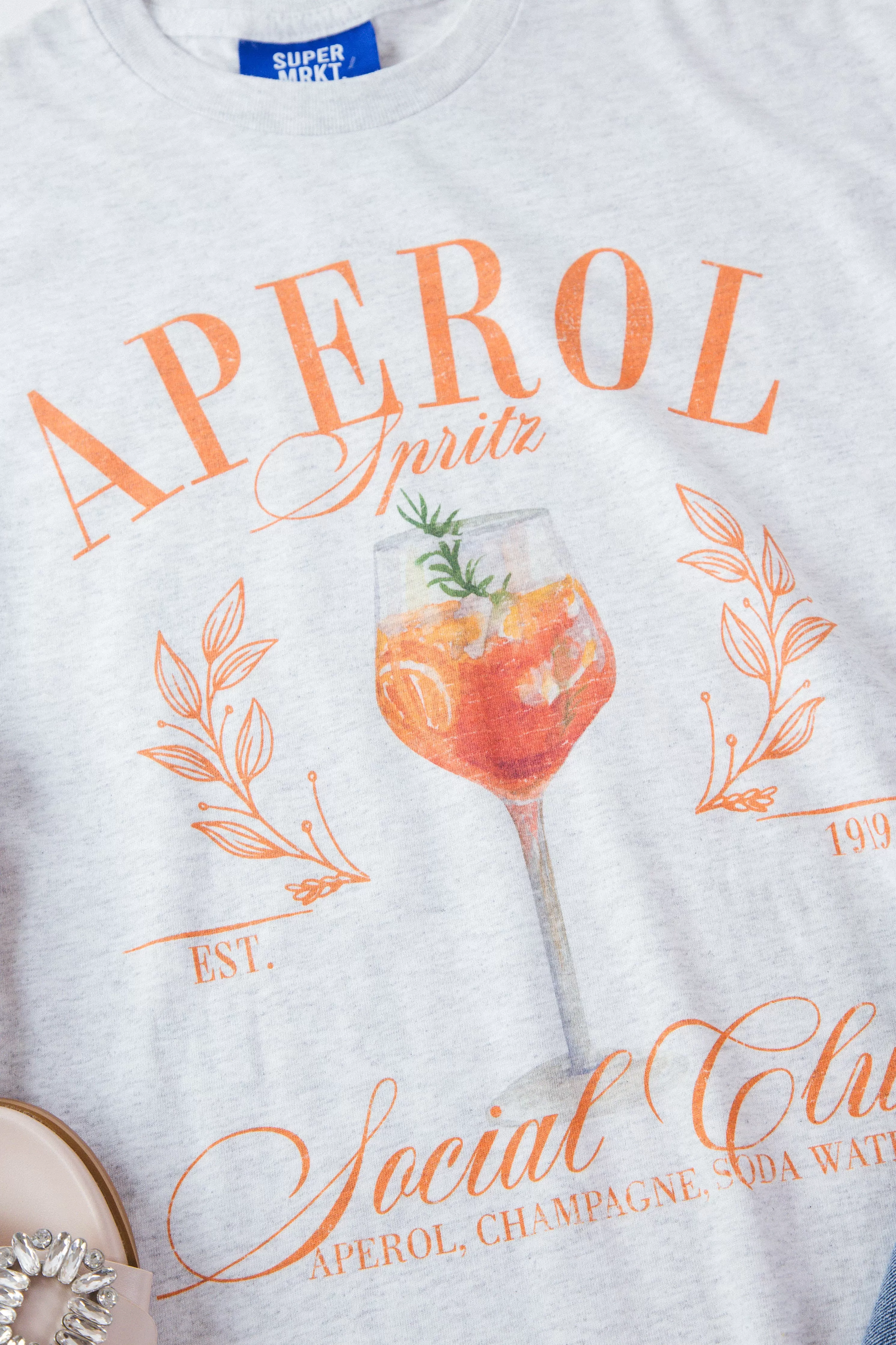 Aperol Spritz Social Club Graphic Tee, Ash