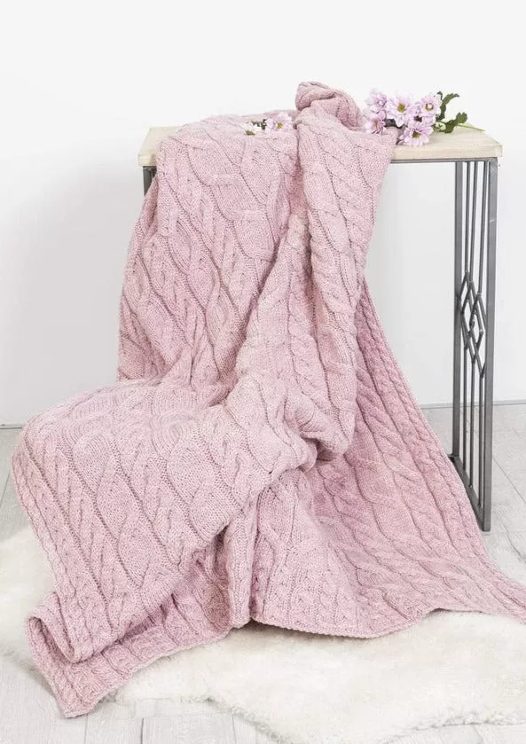 Aran Supersoft Blanket | Pink