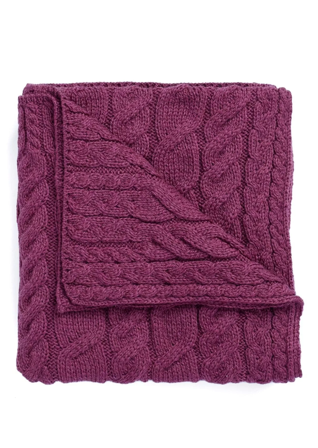 Aran Supersoft Blanket | Raspberry