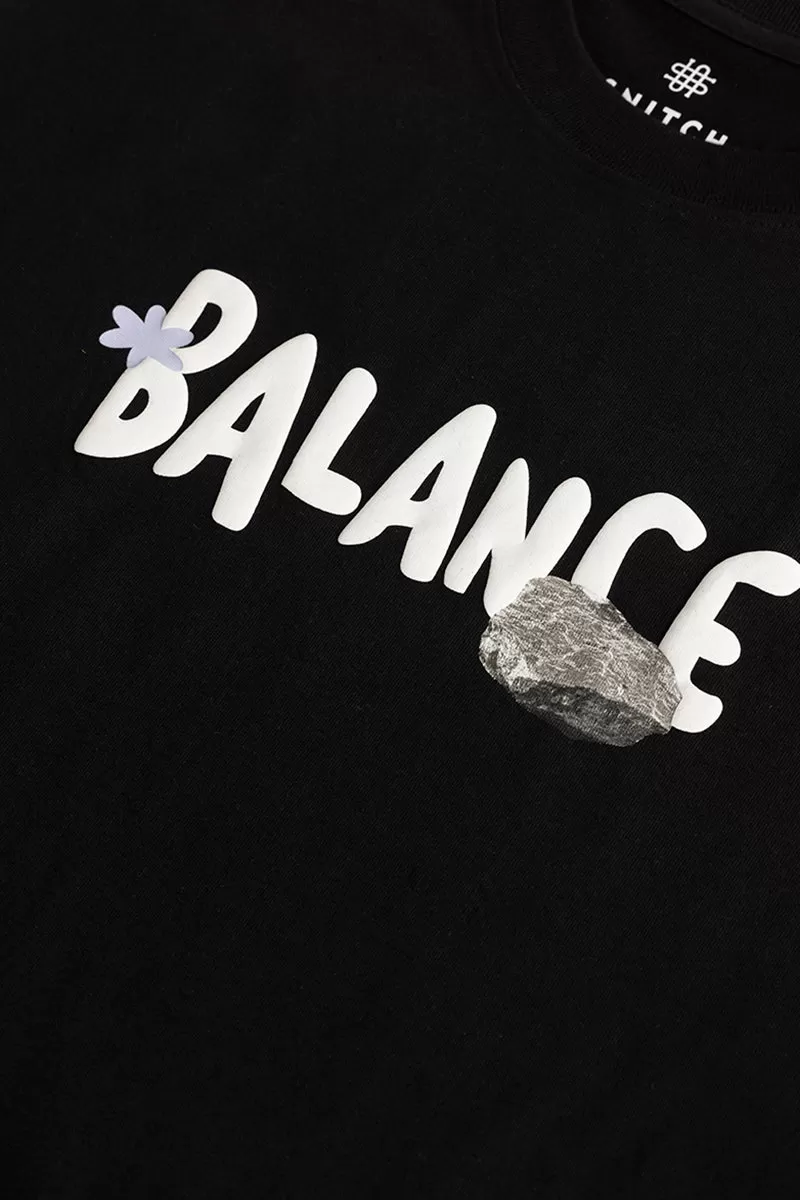 Balance Black Oversized T-Shirt