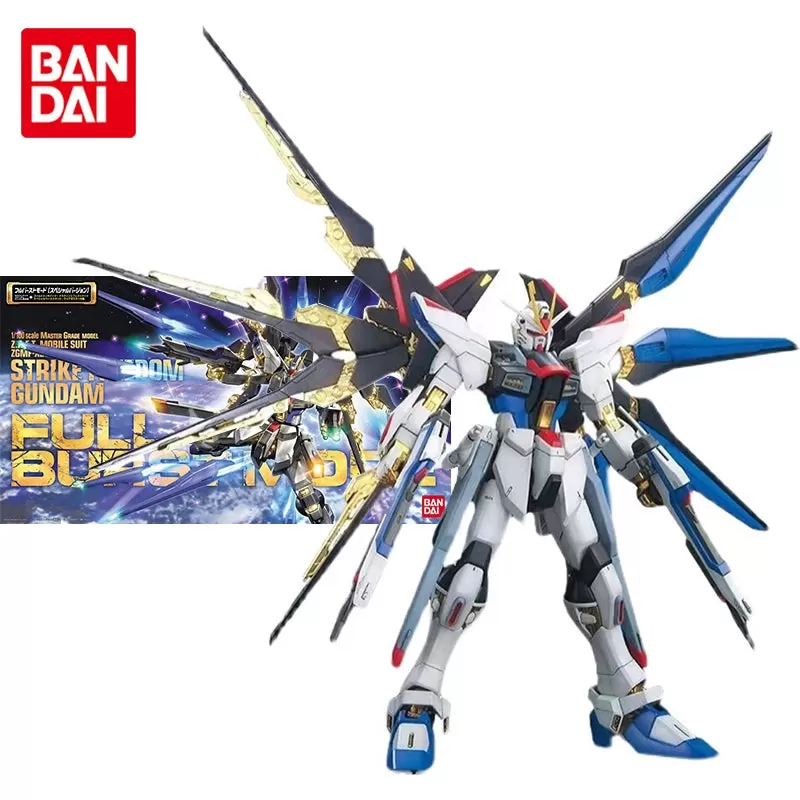 Bandai Genuine Gundam Model Kit Anime Figure MG Strike Freedom Full Burst Mode Gunpla Anime Action Figure Toys for Children