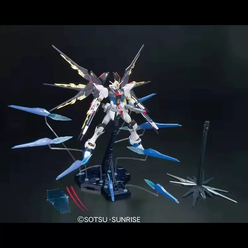 Bandai Genuine Gundam Model Kit Anime Figure MG Strike Freedom Full Burst Mode Gunpla Anime Action Figure Toys for Children