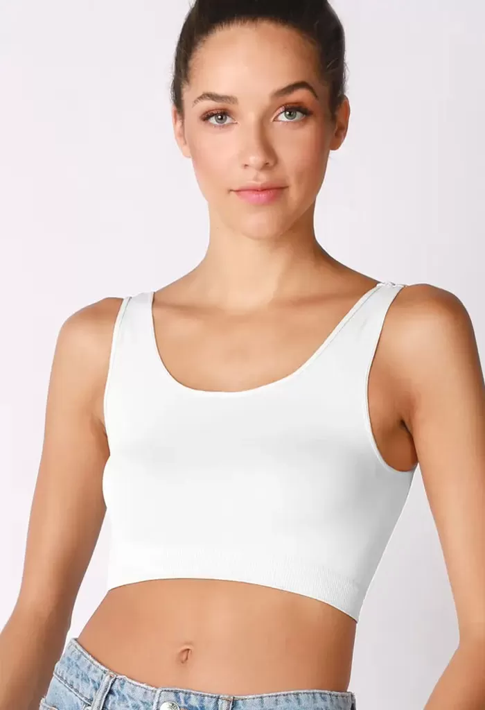 Basic Crop Top-White