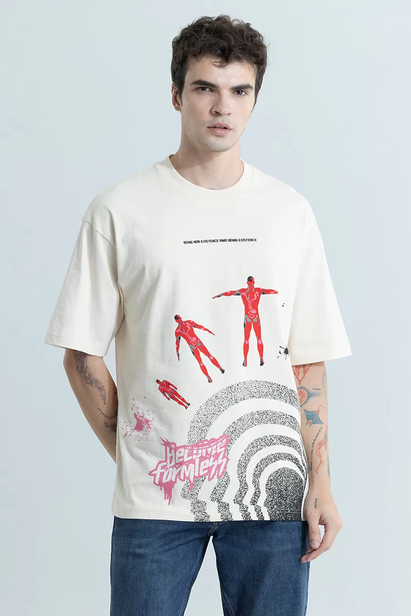 Become Formless White Oversized T-shirt