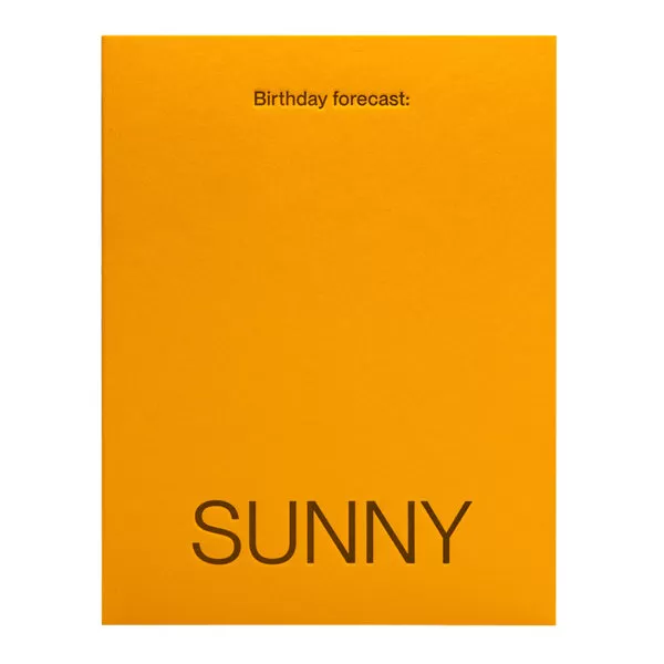 Birthday Forecast Sunny Card