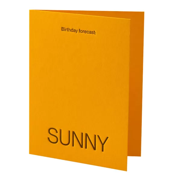 Birthday Forecast Sunny Card