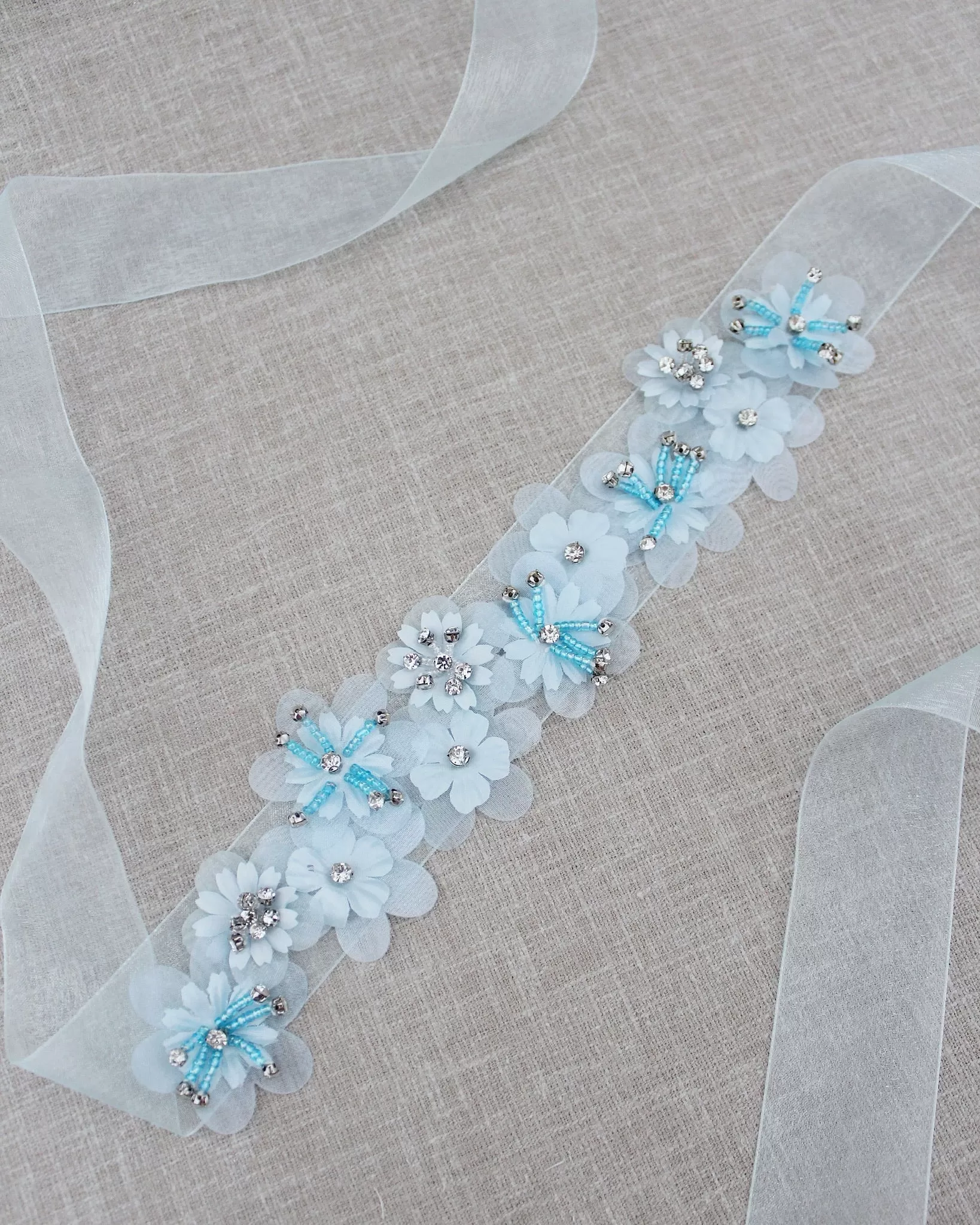 Blossom Wedding Sash and Headband