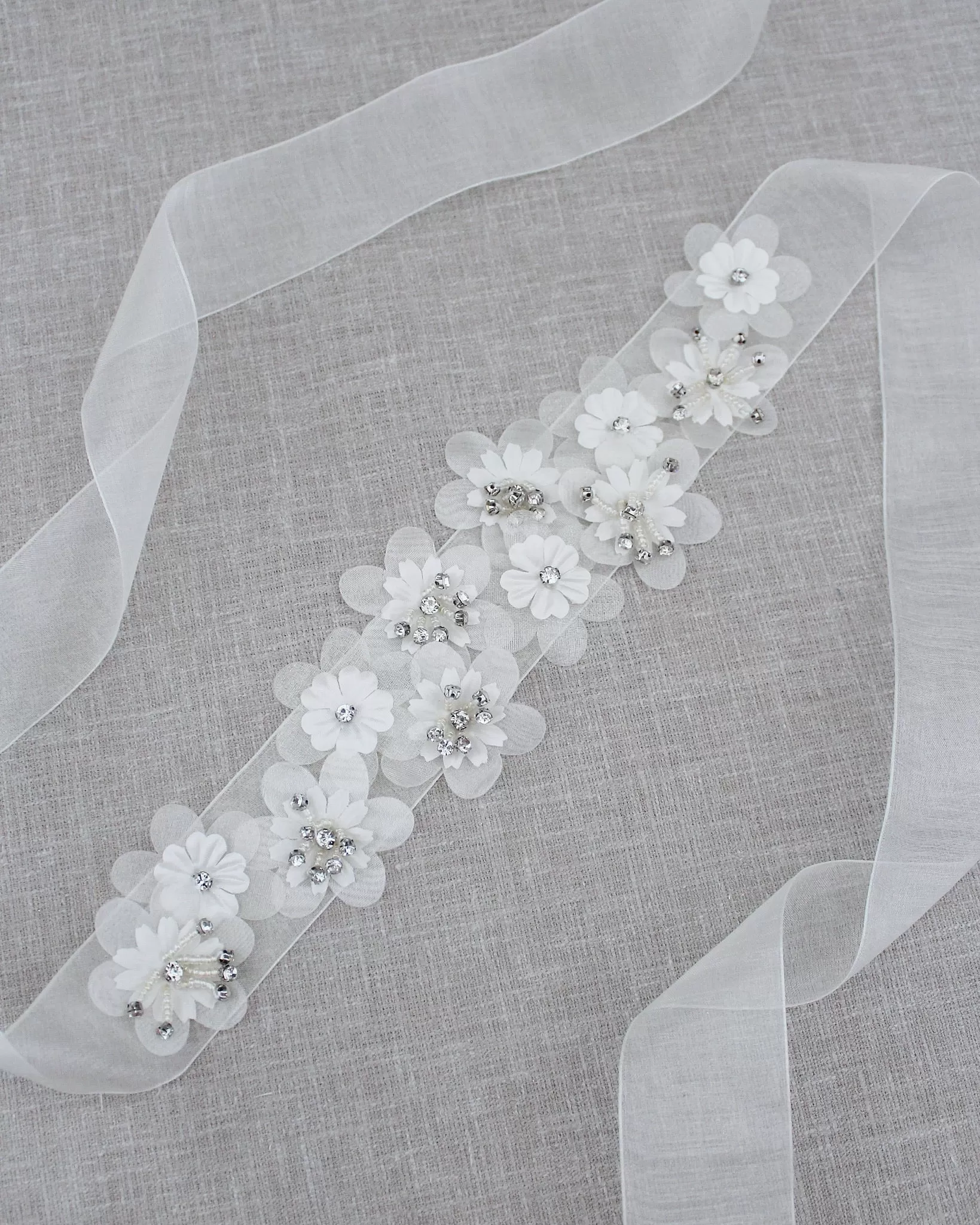 Blossom Wedding Sash and Headband