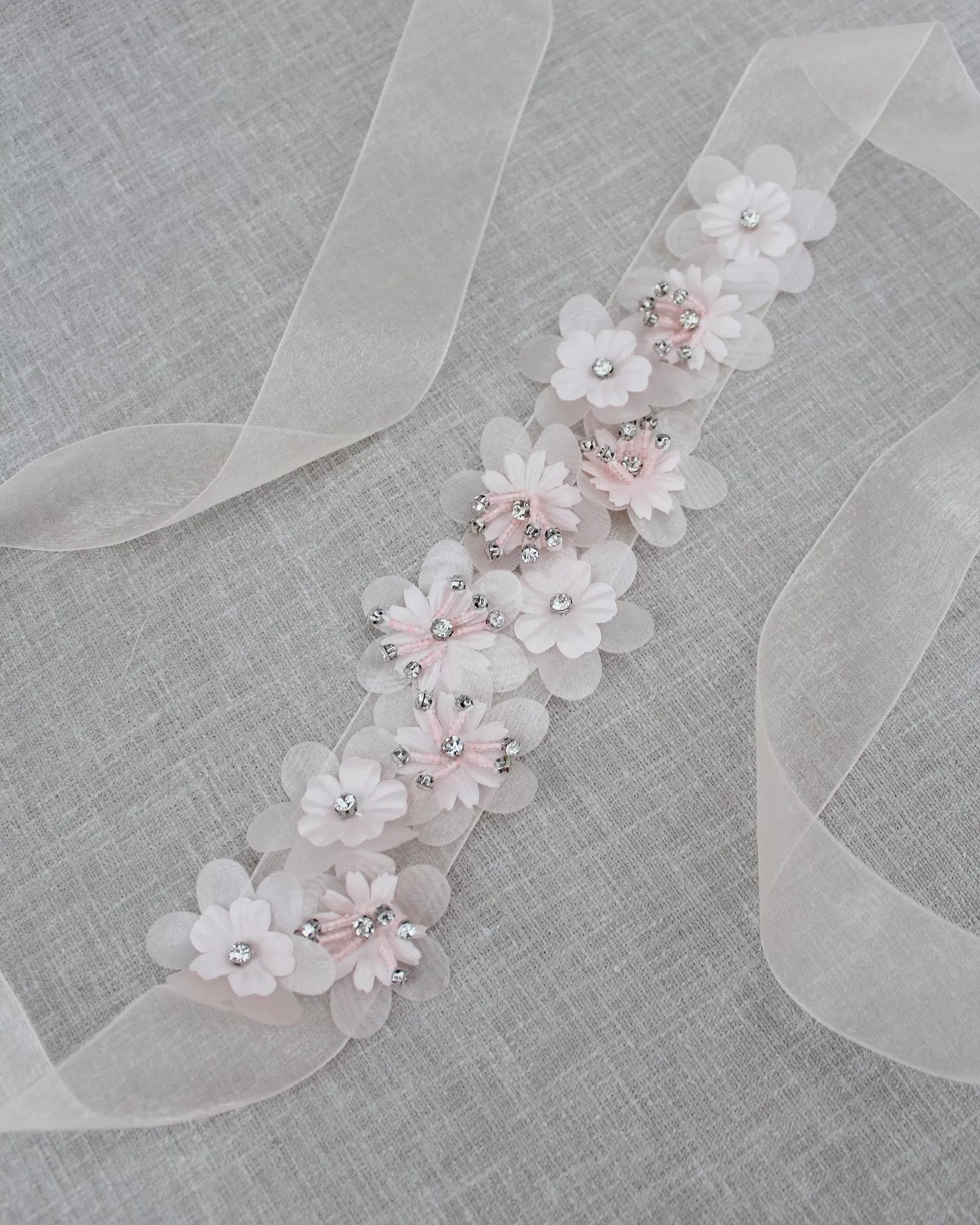 Blossom Wedding Sash and Headband