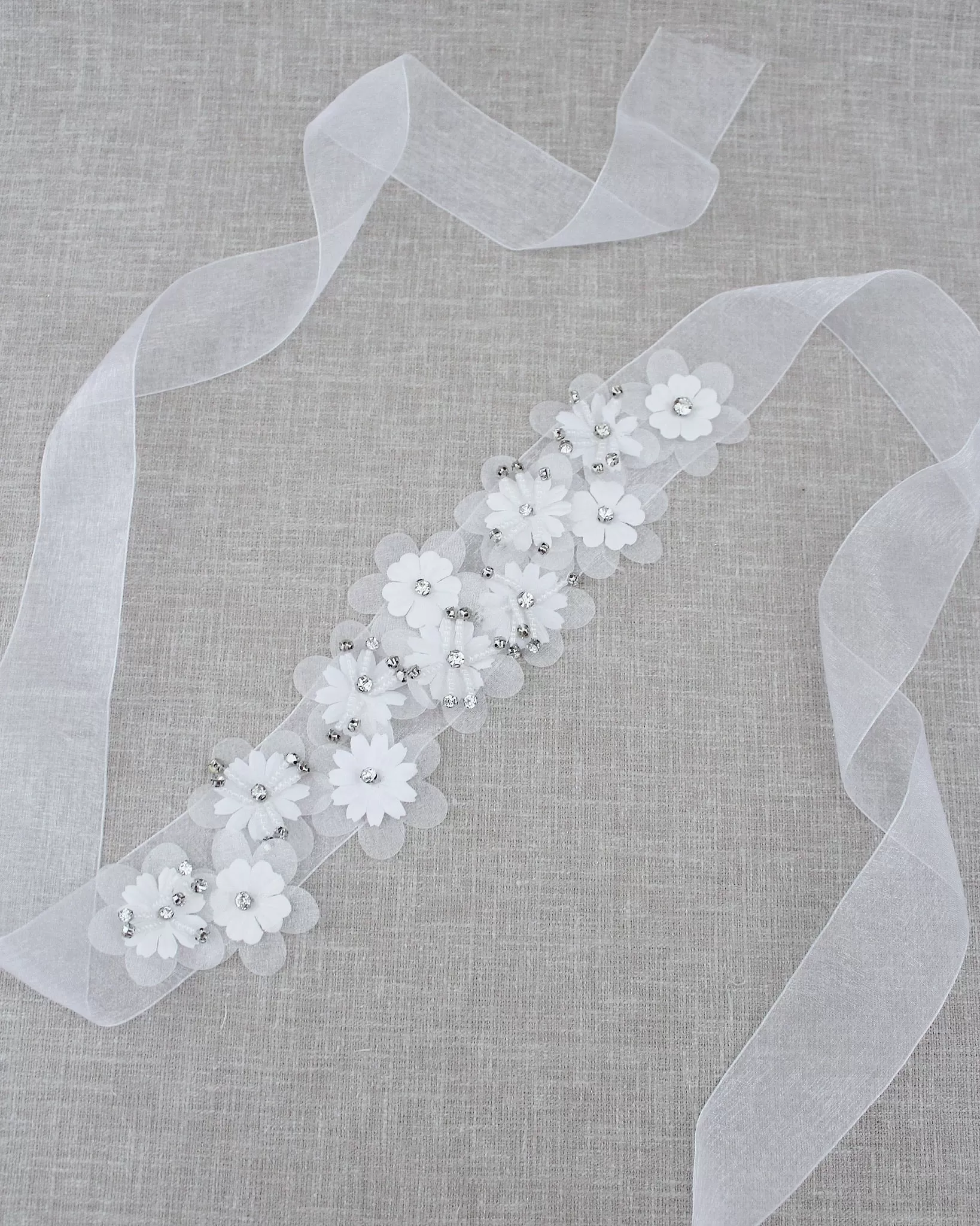 Blossom Wedding Sash and Headband