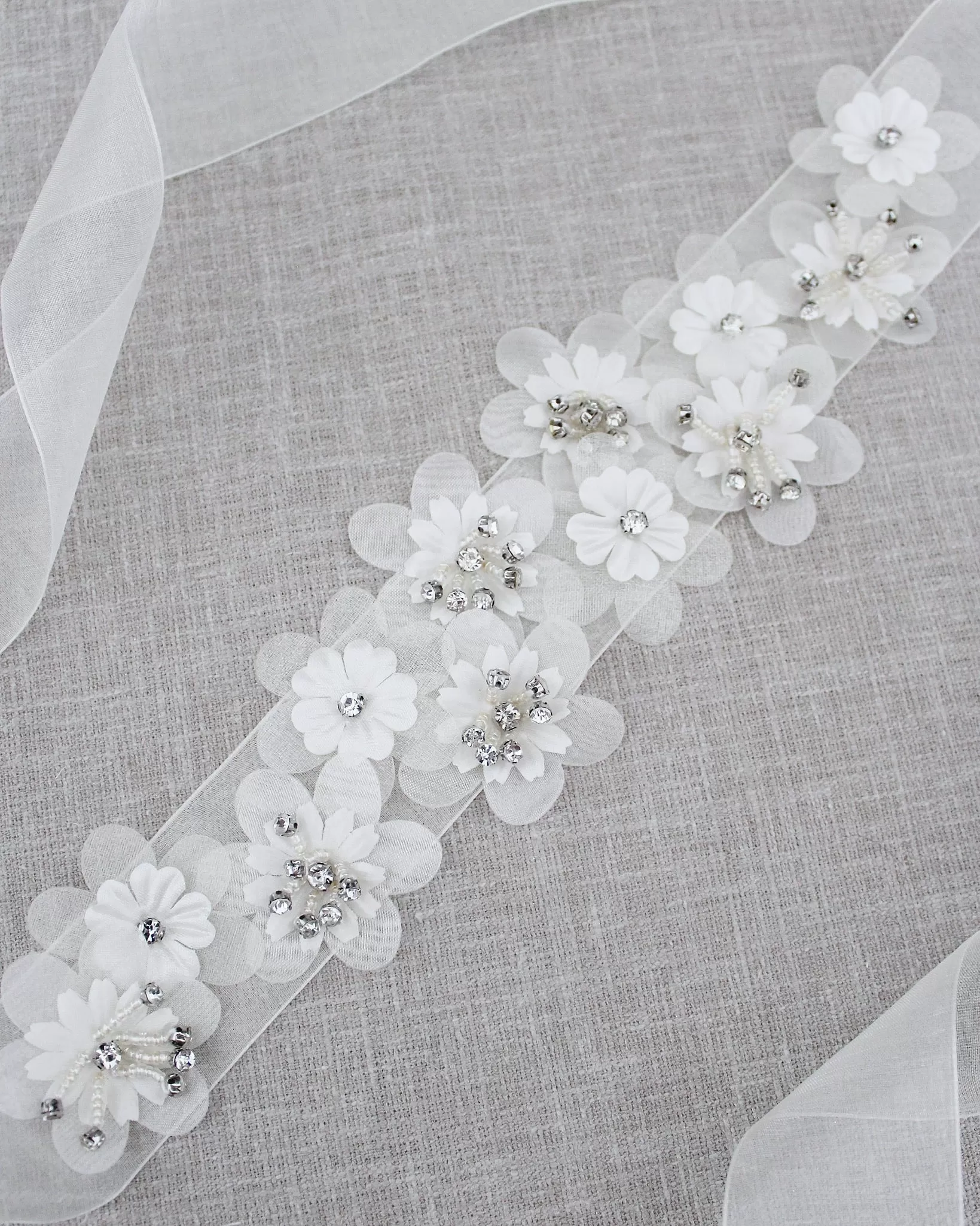 Blossom Wedding Sash and Headband