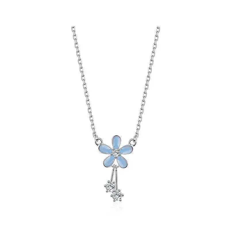 Blue Flower Necklace