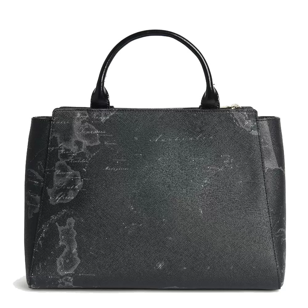 Borsa Donna a Mano con Tracolla 1A Classe Alviero Martini linea Geo Noir stampa Geo Night GV85