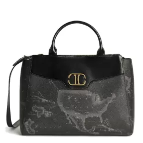 Borsa Donna a Mano con Tracolla 1A Classe Alviero Martini linea Geo Noir stampa Geo Night GV85