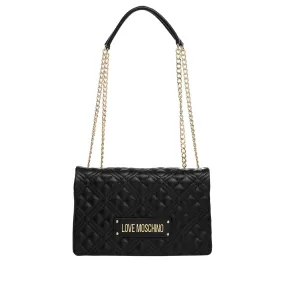 Borsa Donna a Spalla e Tracolla LOVE MOSCHINO linea Lettering Logo Nero