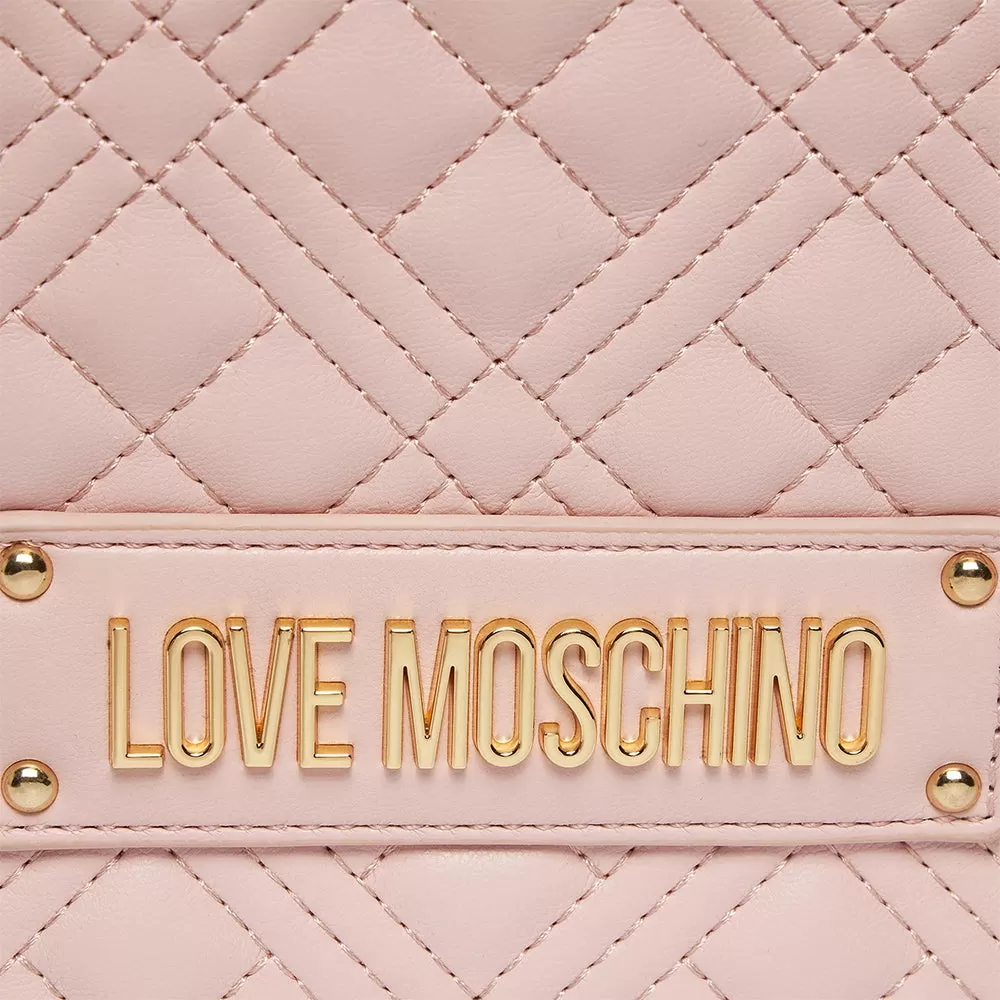 Borsa Donna a Spalla e Tracolla LOVE MOSCHINO linea Shiny Quilted color Cipria