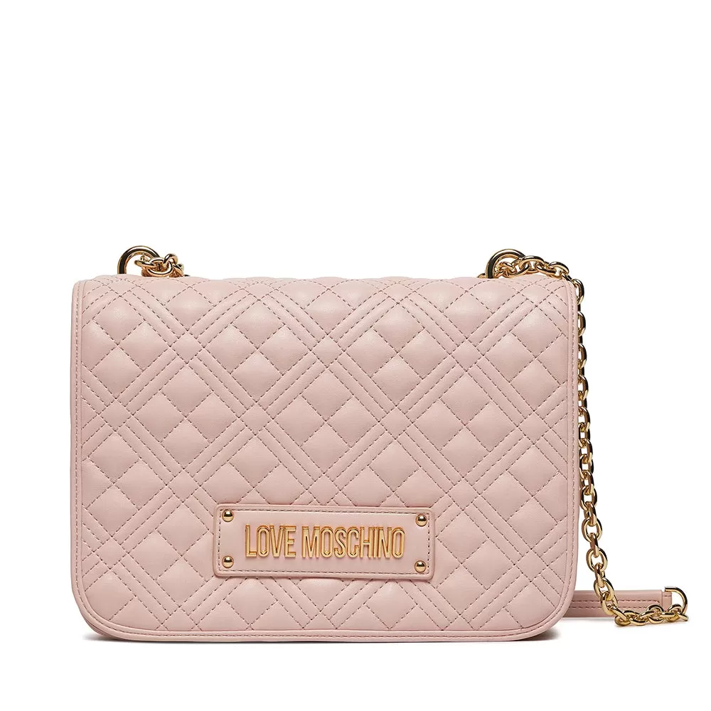 Borsa Donna a Spalla e Tracolla LOVE MOSCHINO linea Shiny Quilted color Cipria