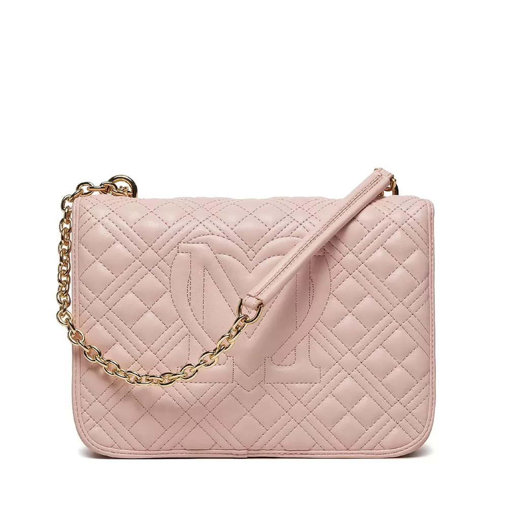 Borsa Donna a Spalla e Tracolla LOVE MOSCHINO linea Shiny Quilted color Cipria