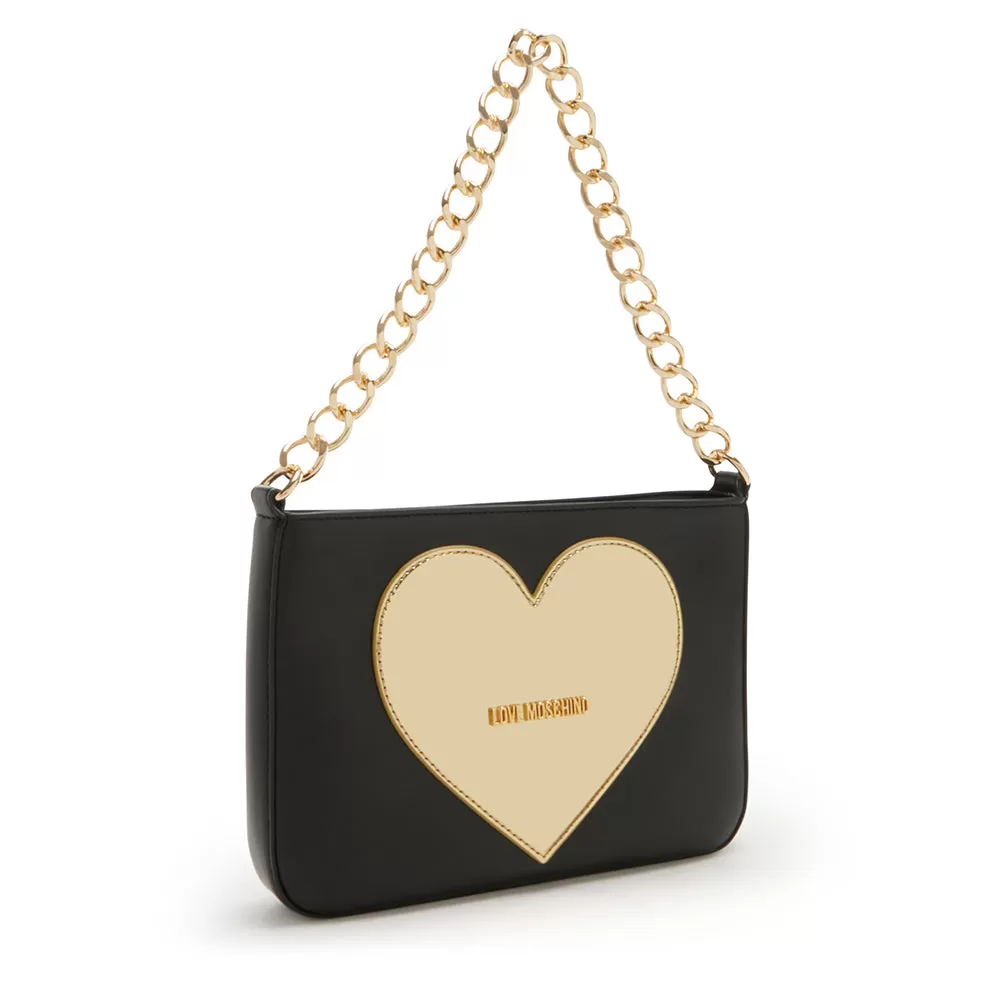 Borsa Donna a Tracolla LOVE MOSCHINO linea Golden Heart Nero