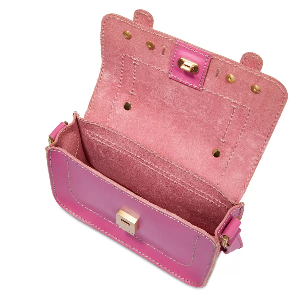 Borsa Donna Mini a Mano THE BRIDGE linea Ester in Pelle Rosa Lipstick