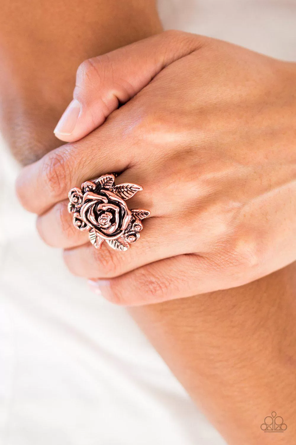 Bouquet Bonanza Copper Flower Ring - Paparazzi Accessories