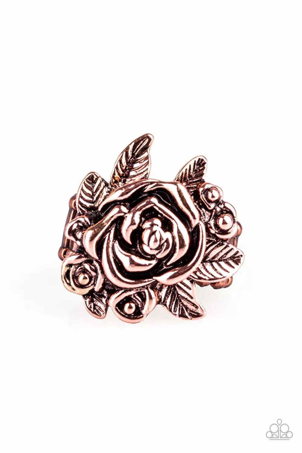 Bouquet Bonanza Copper Flower Ring - Paparazzi Accessories