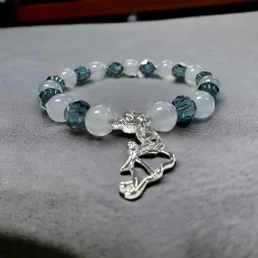 Bracelet Kit -  Swarovski Montana & Chalcedony Butterfly Bracelet: Embrace Elegance and Grace 