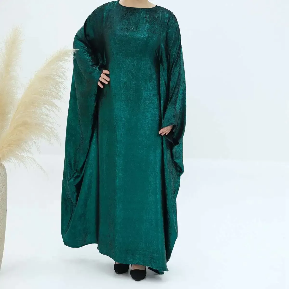 Bronzing Gleam Butterfly Batwing Farasha Abaya Dress