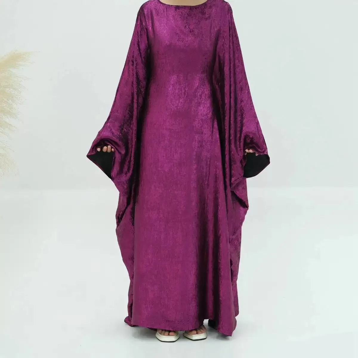 Bronzing Gleam Butterfly Batwing Farasha Abaya Dress