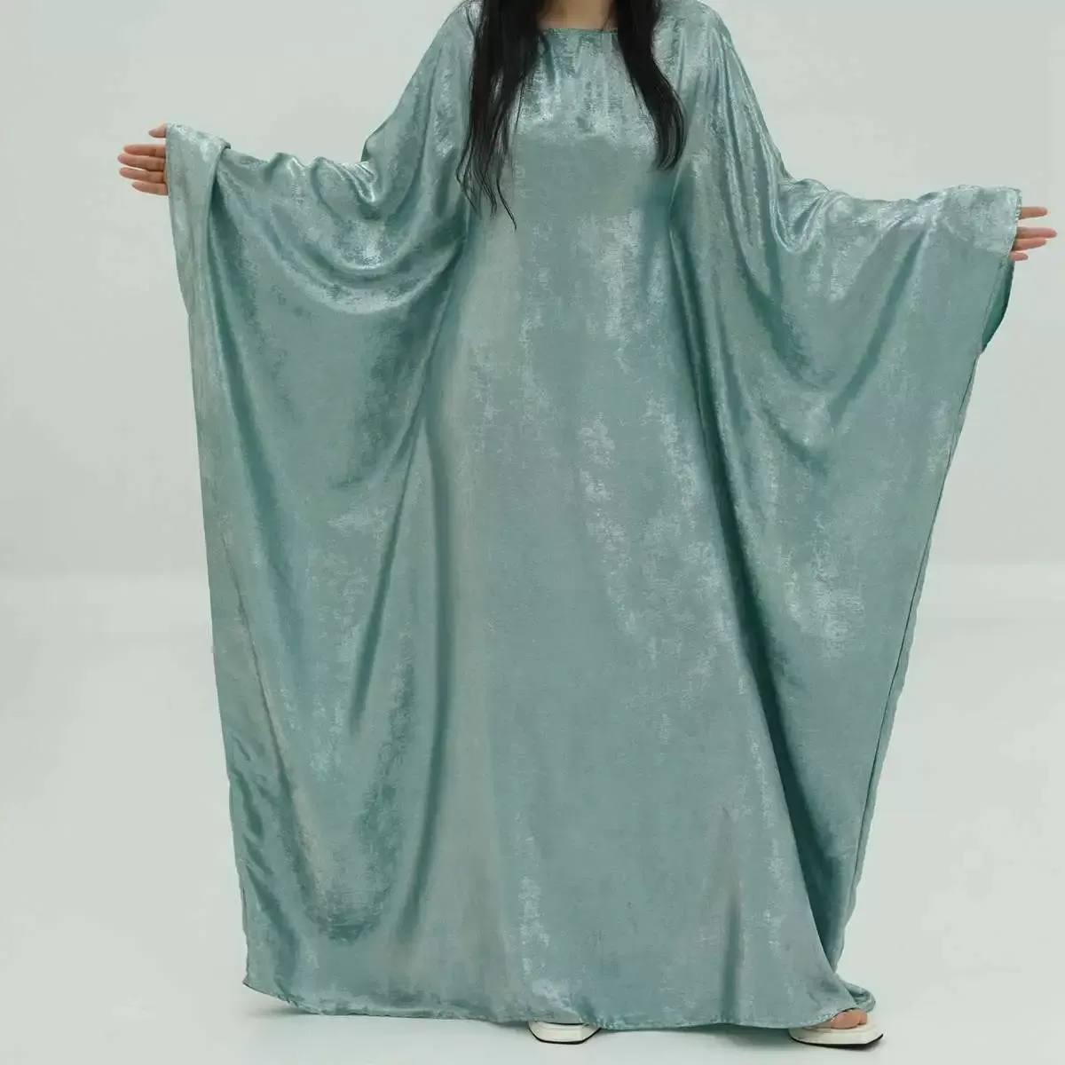 Bronzing Gleam Butterfly Batwing Farasha Abaya Dress