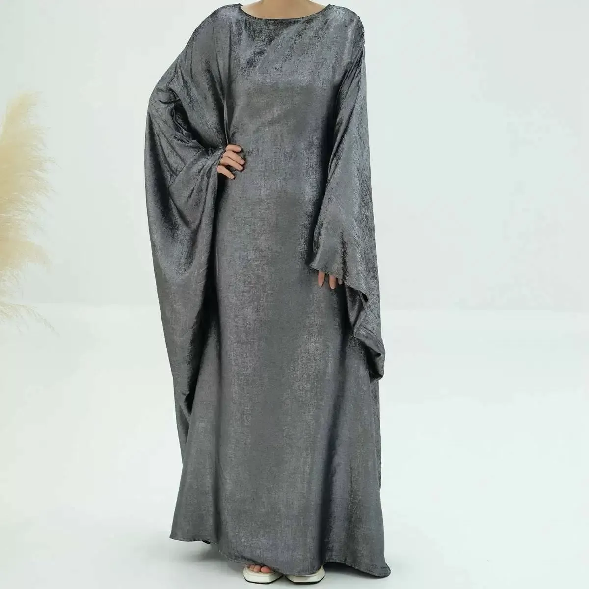 Bronzing Gleam Butterfly Batwing Farasha Abaya Dress