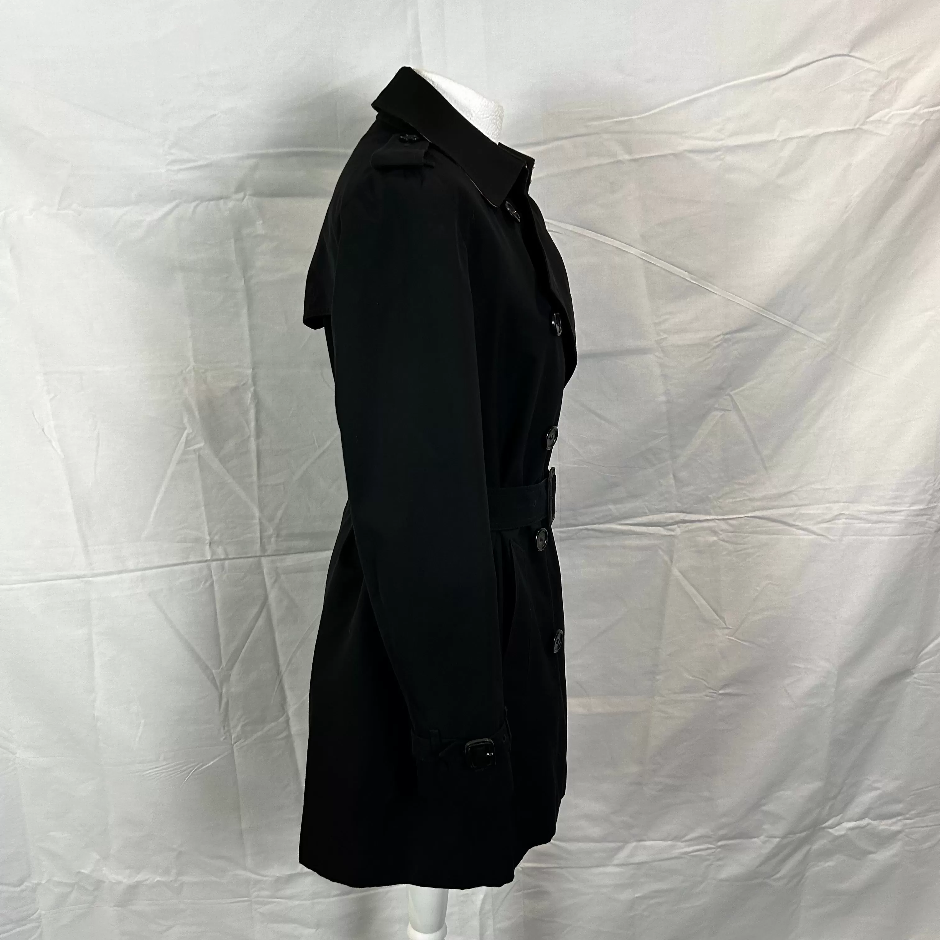 Burberry Black Burlington Short Trench Coat M