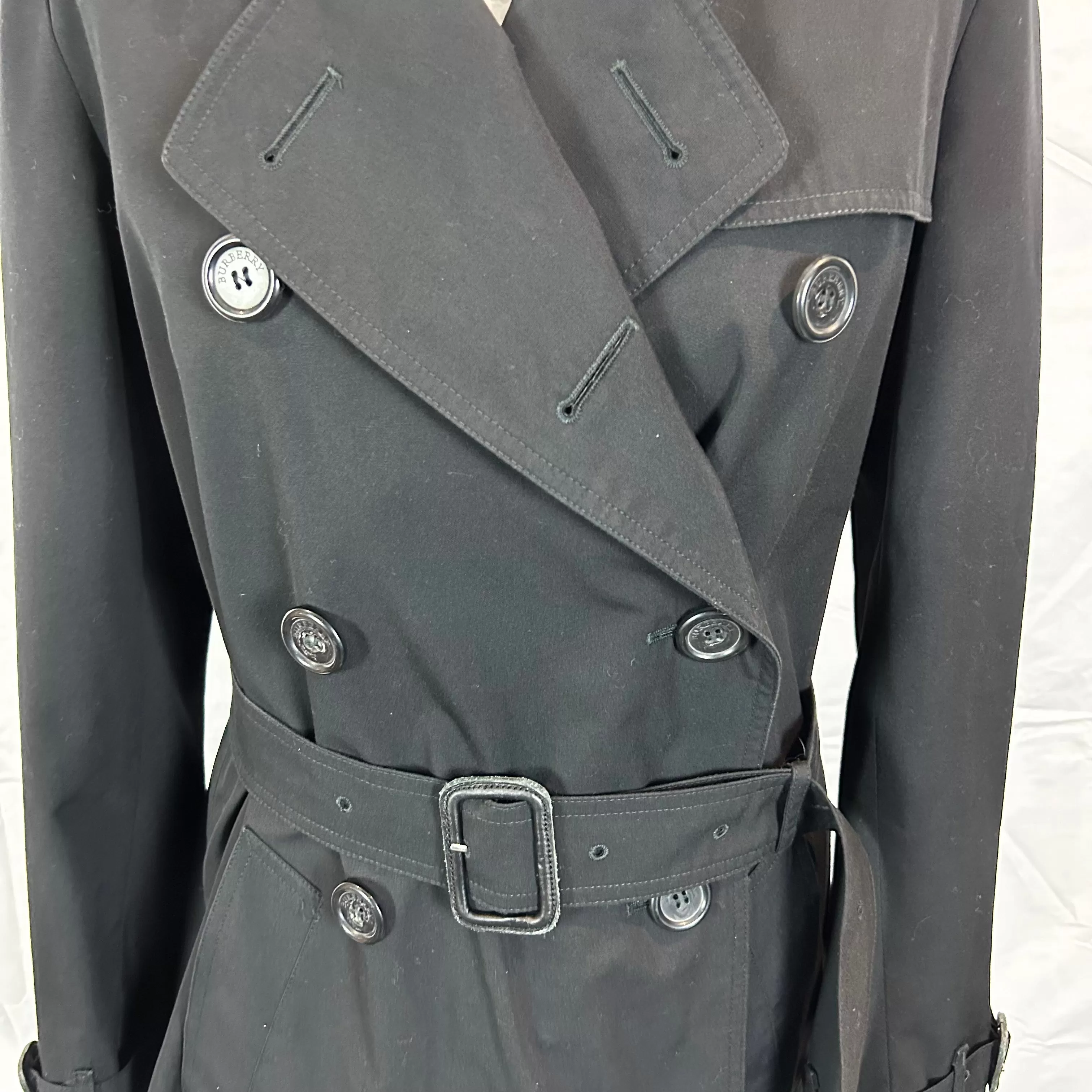 Burberry Black Burlington Short Trench Coat M