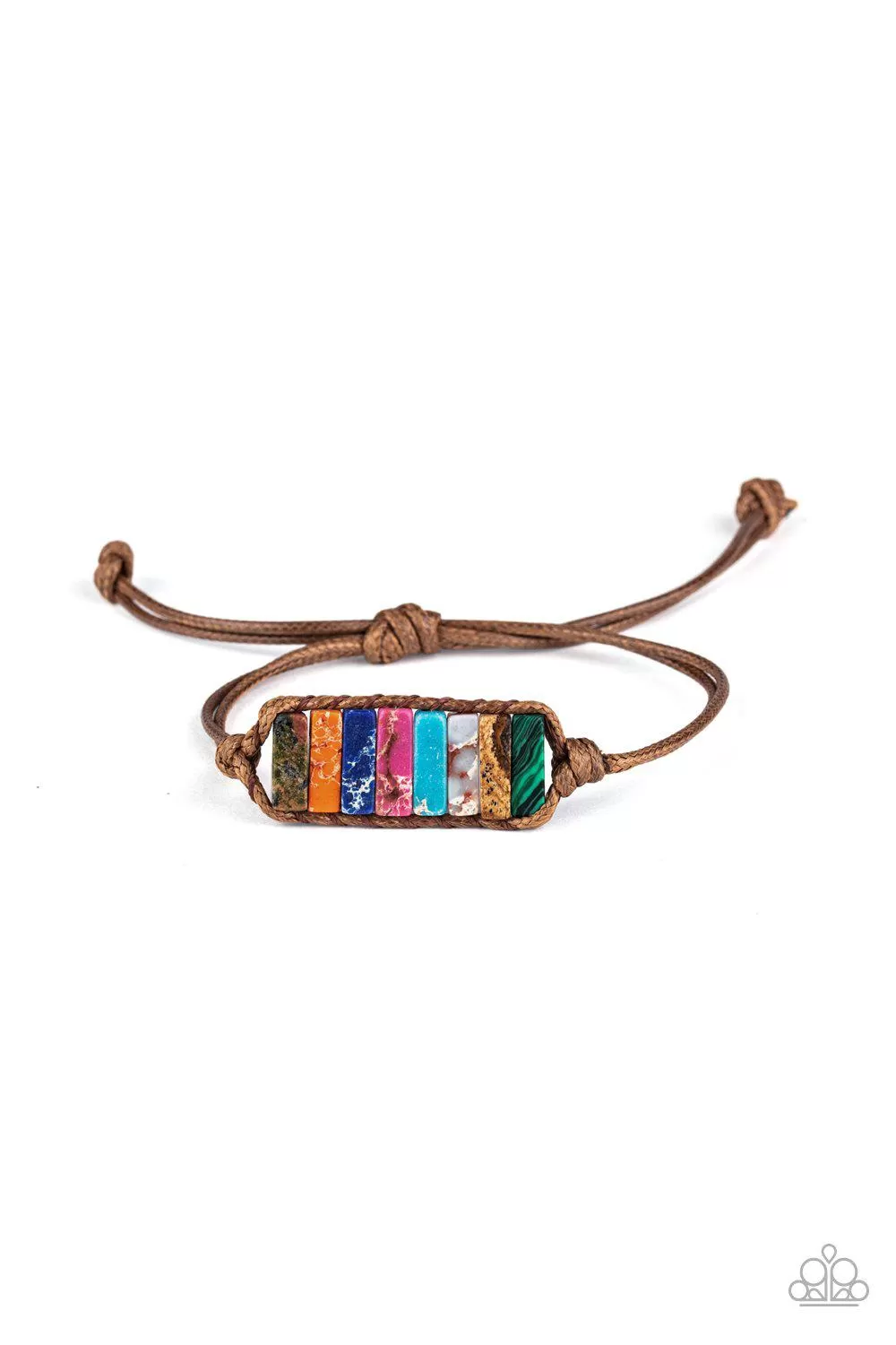 Canyon Warrior Multi-color Stone Urban Knot Bracelet - Paparazzi Accessories