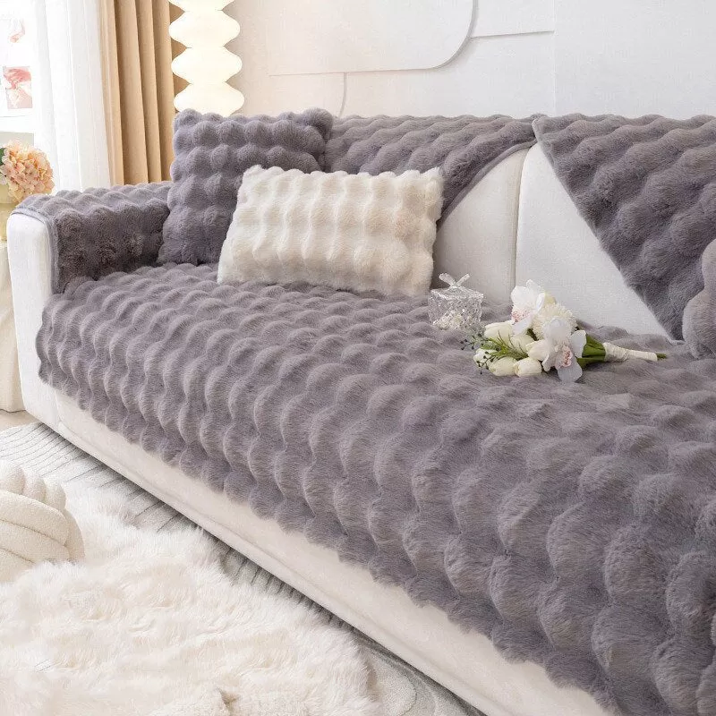 Chic Thickened Plush Sofa Ultra Cover