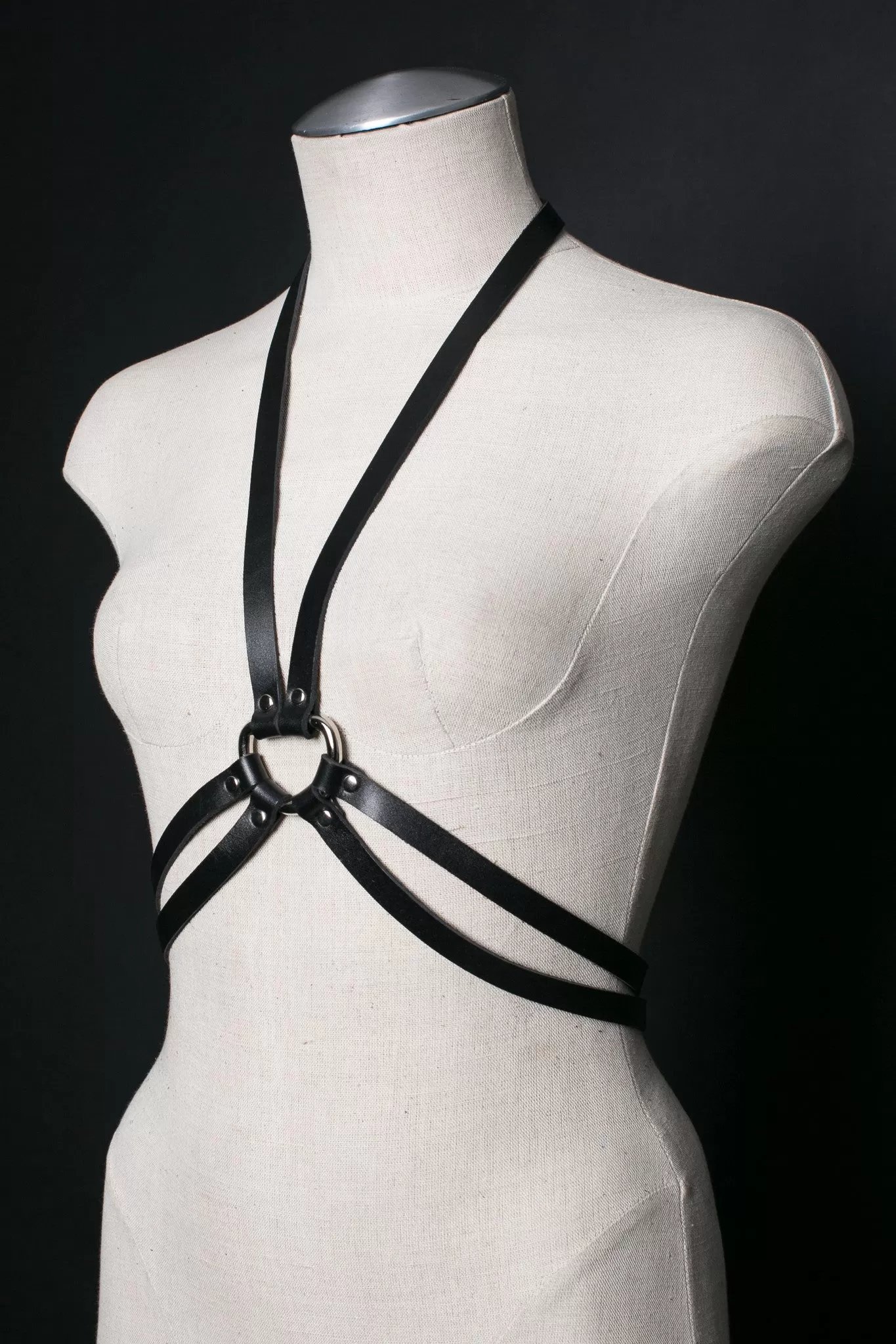 classic d-ring belted harness.