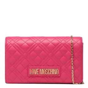 Clutch Donna con Tracolla LOVE MOSCHINO linea Shiny Quilted colore Fuxia JC4079