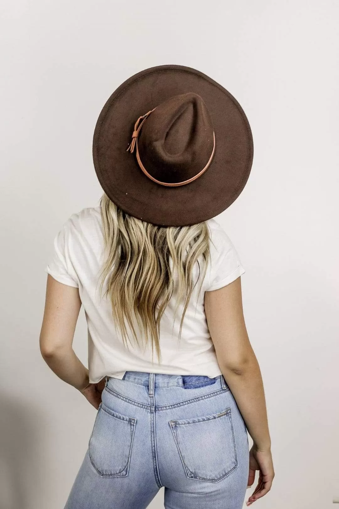 Coffee Belted Panama Hat