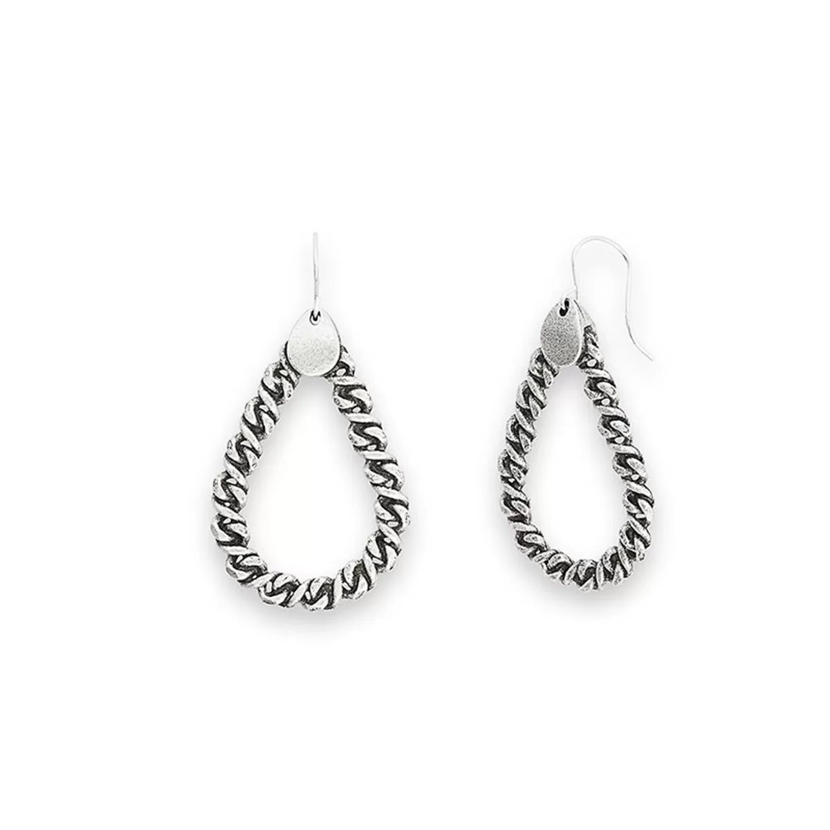 Crimped Droplet Earrings