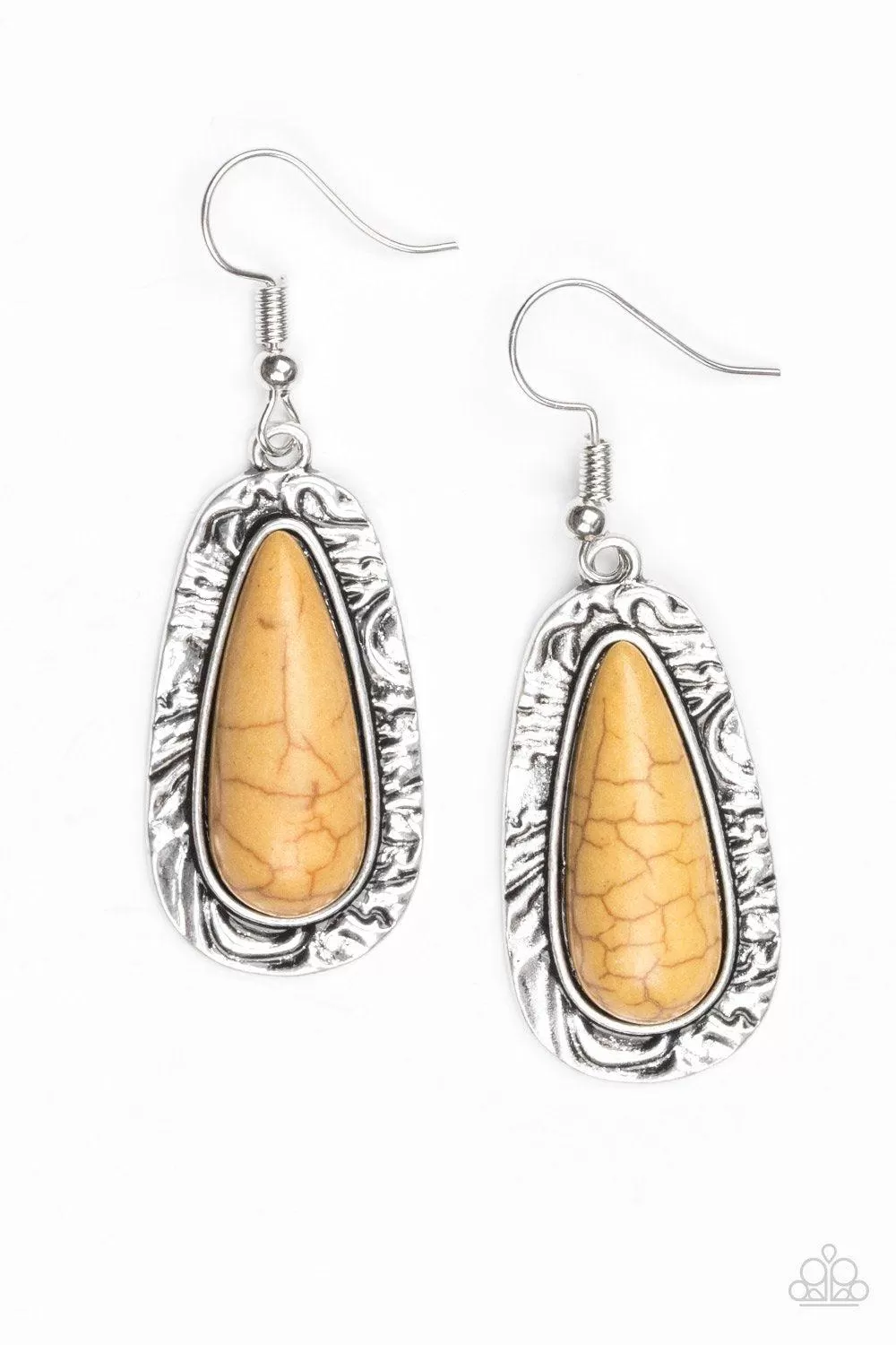 Cruzin' Colorado Yellow Stone Earrings - Paparazzi Accessories